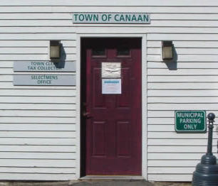 Town Office door