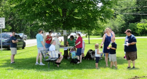 picnicers on the lawn