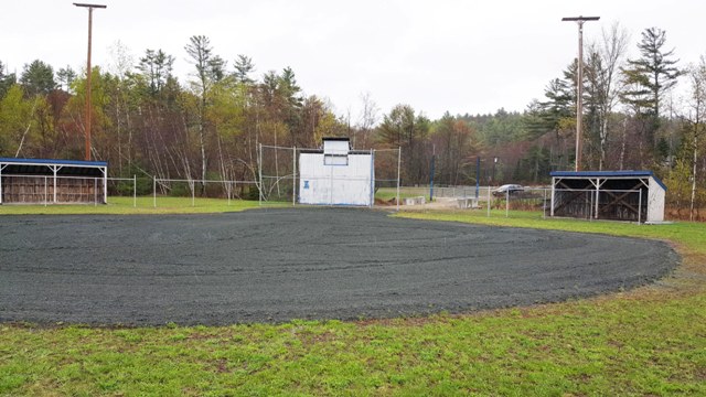 infield and dugouts