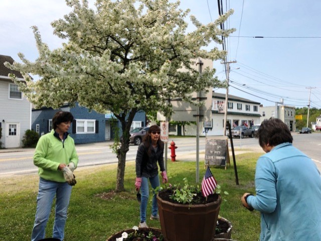 women gardening