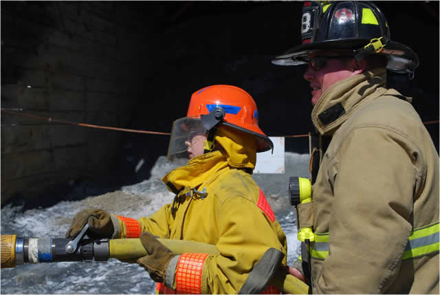 hose handling on career day