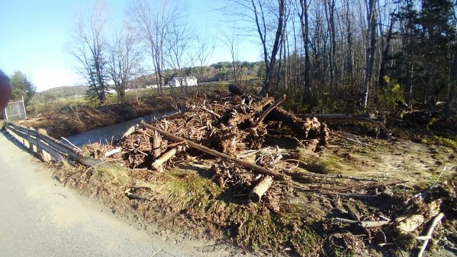 debris by bridge