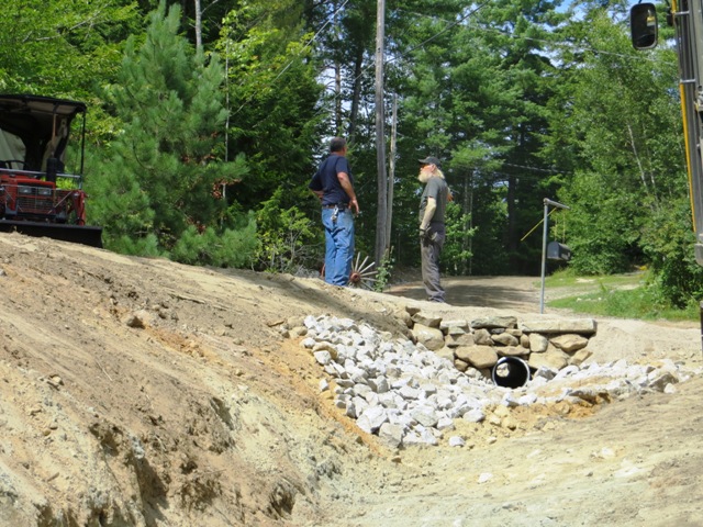 Superintendent Scott discussing project with resident