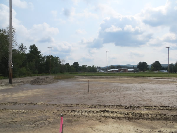 setting poles at the field