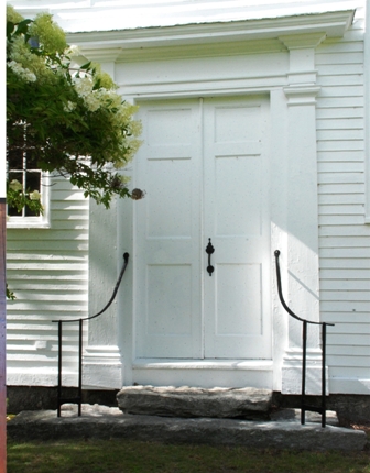 railings and steps at south door