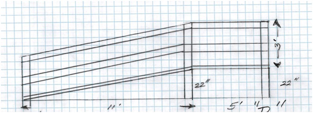 dimensional sketch of planned ramp