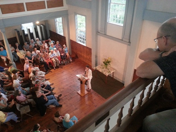 meeting house reading view from the balcony