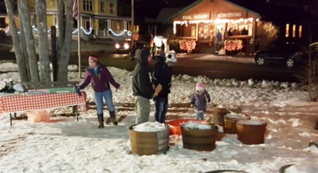 children in snow