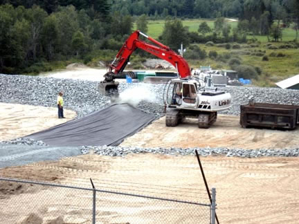 Installation of infiltration beds at wastewater plant