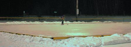 hockey player on Williams Field Rink