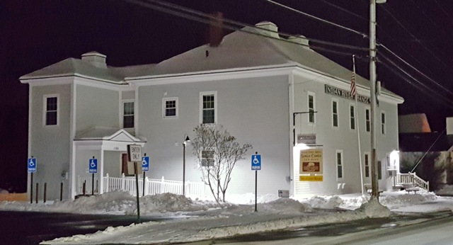 night view of lit senior center