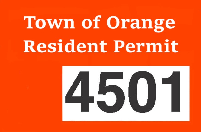 town of orange sticker