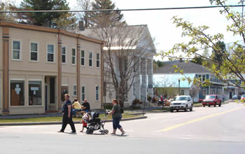 downtown pedestrians