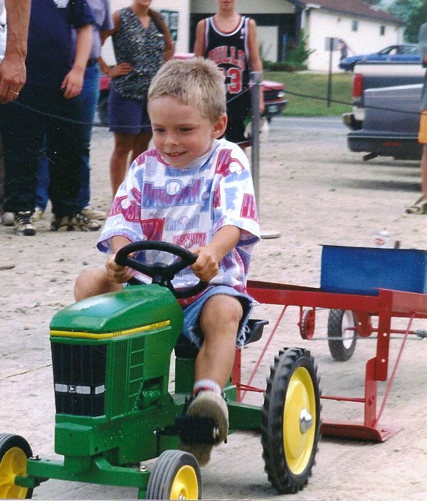 close of determined boy's face
