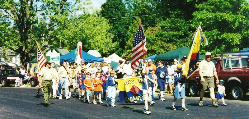marching boyscouts