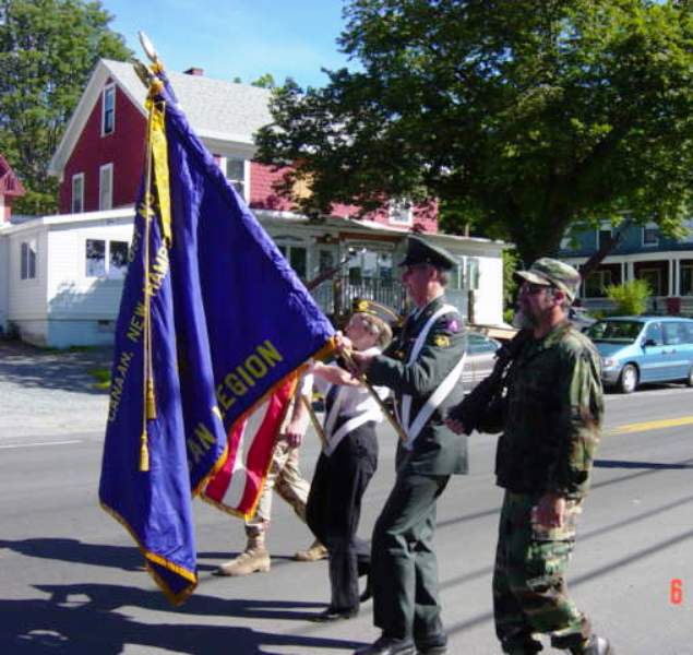 parade color guard near view