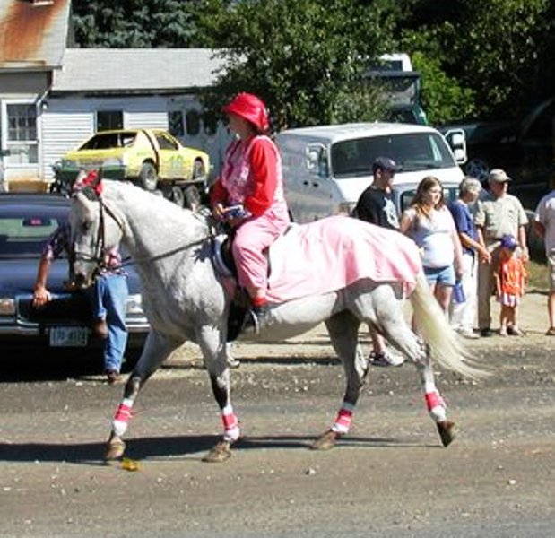 clown on a horse