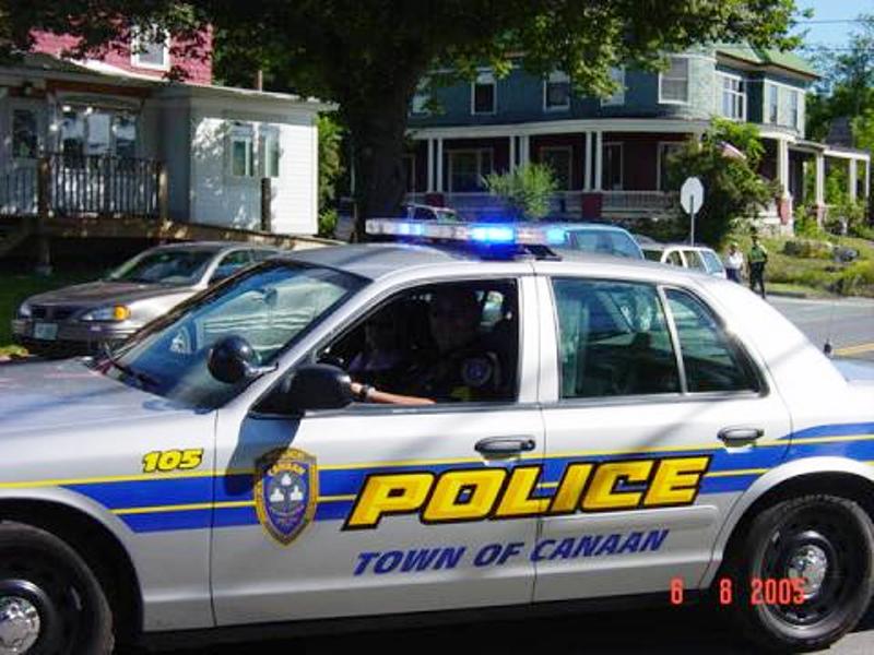 side view of police car