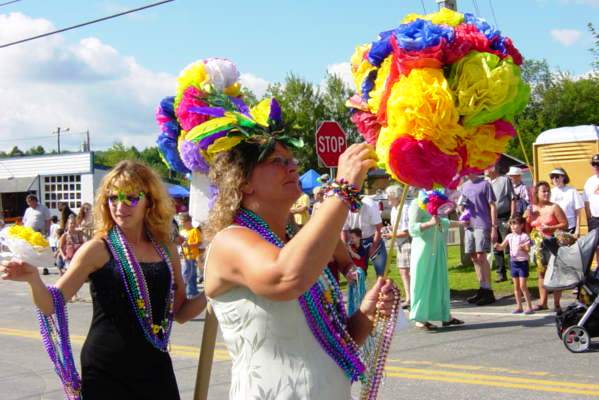 woman dressed for mardi gras