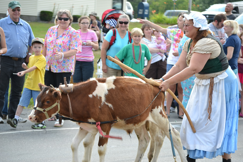 milkmaid and young calf