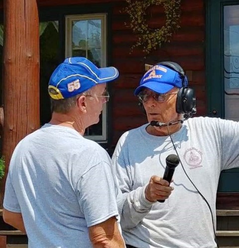 two men talking