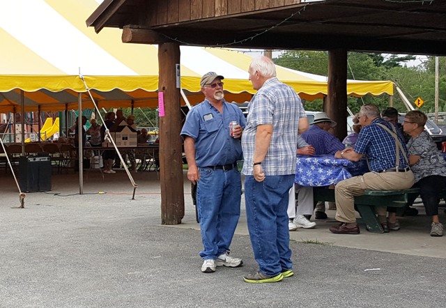 two men talking