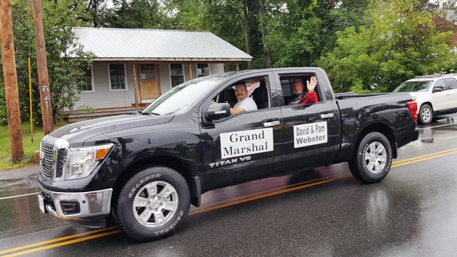 waving marshals in truck