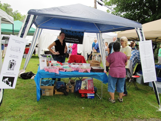 Orange vendor booth