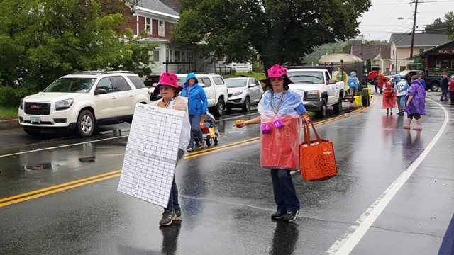people dressed as yahtzee game parts