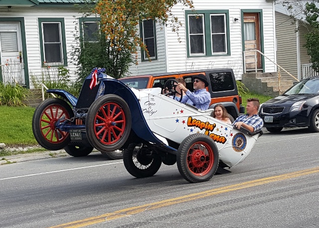 trick car leaning back