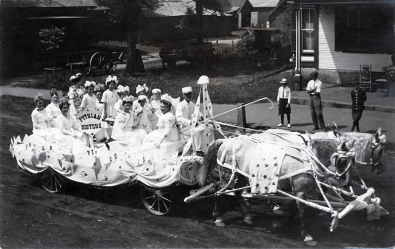 historic image of parade float